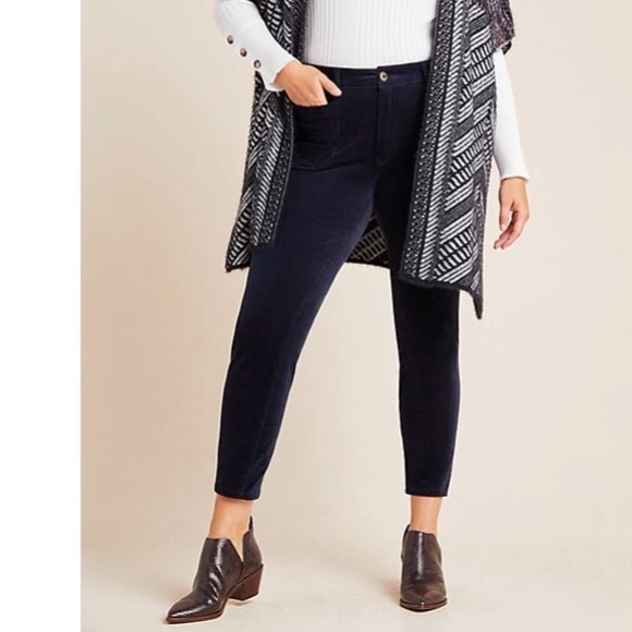 Anthropologie Pants - Anthro PILCRO high rise skinny corduroy pant black